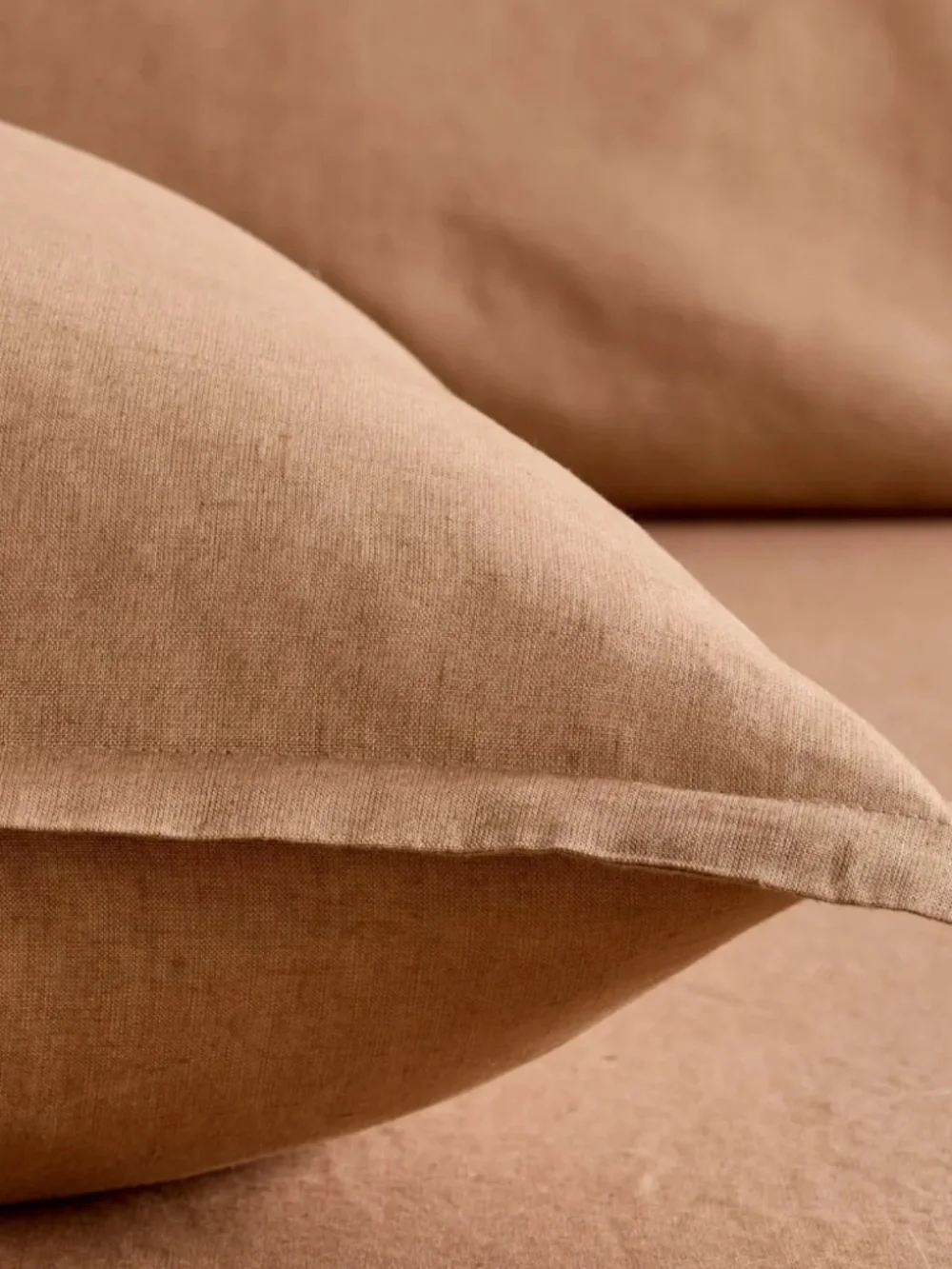 European Linen Euro Sham Latte Brown